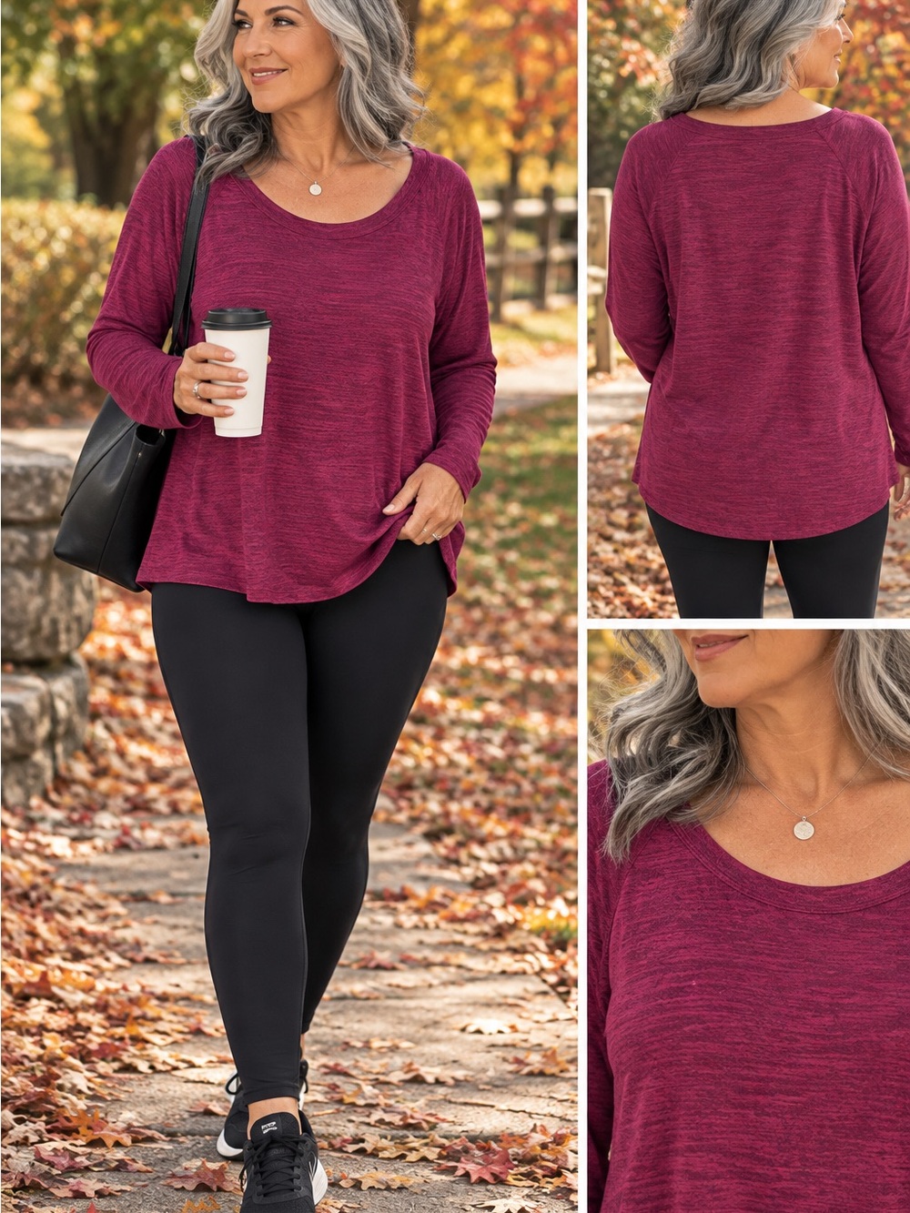 Maurices Scoop Neck Long Sleeve Top
